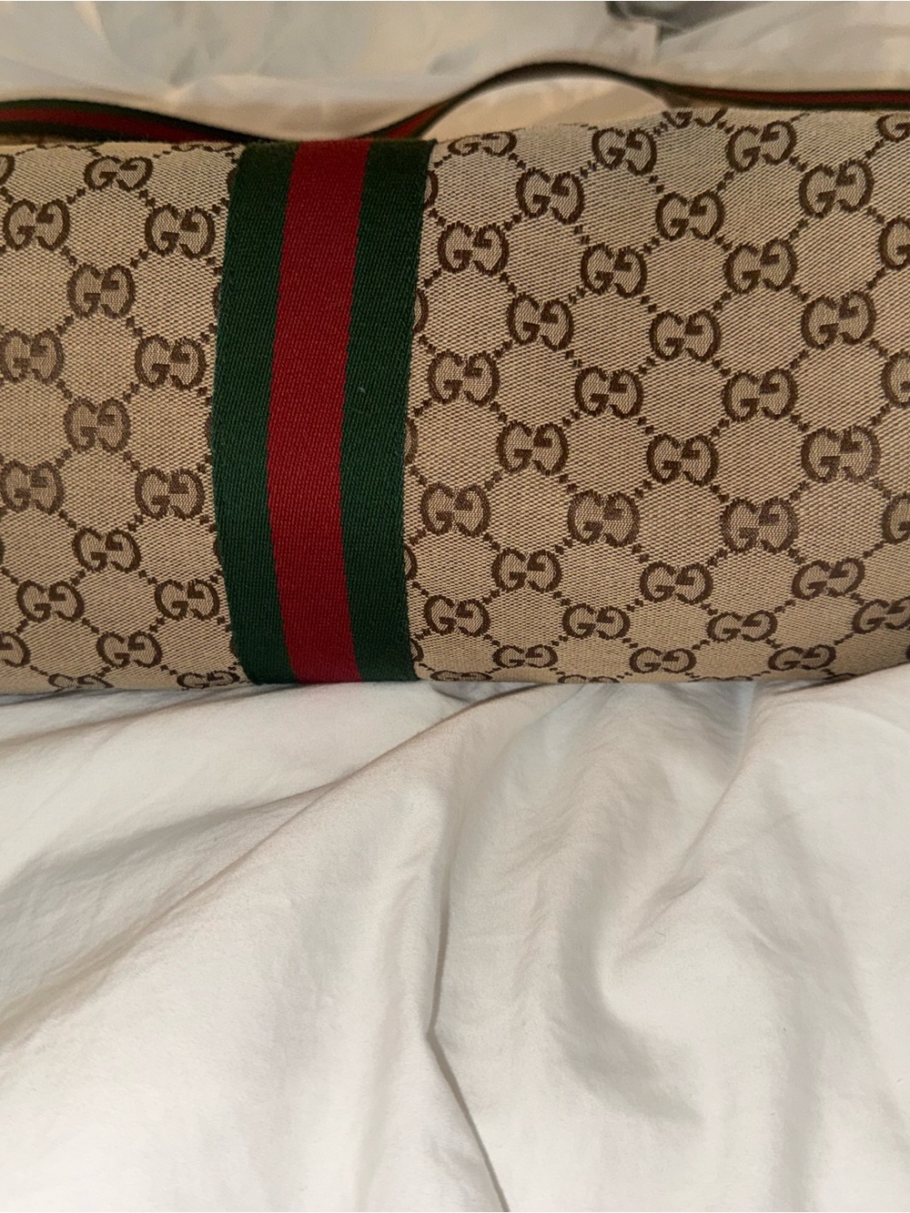 Gucci Brown Monogram Giglio tote-Large - Picture 6 of 16
